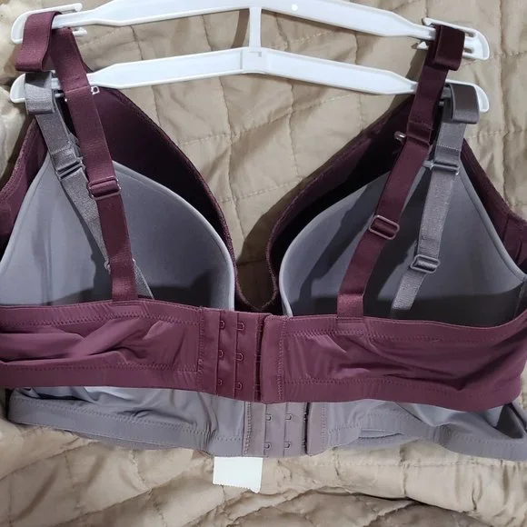 *NEW* SZ 40 D Auden - Women's 2-Pack Bra Red/Grey -  Size 40D - Picture 4 of 5